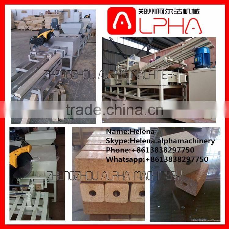 Four heads sawdust wood extruder machine /Hot press wood pallet block making machine