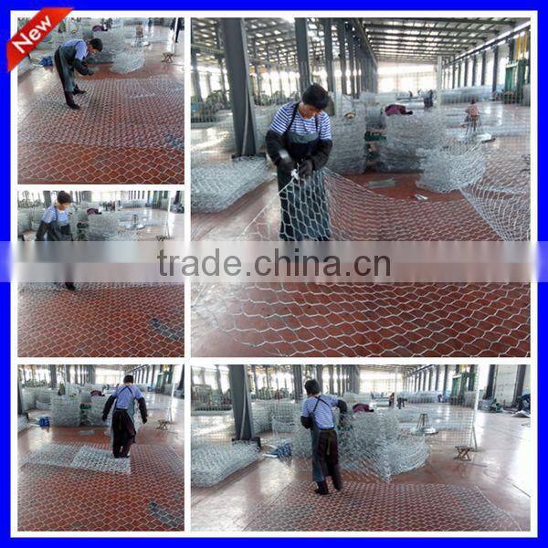 SGS test gabion cage / high zinc coated gabion box / hexagonal mesh