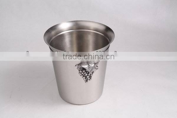 stainless steel double wall Ice bucket with lid