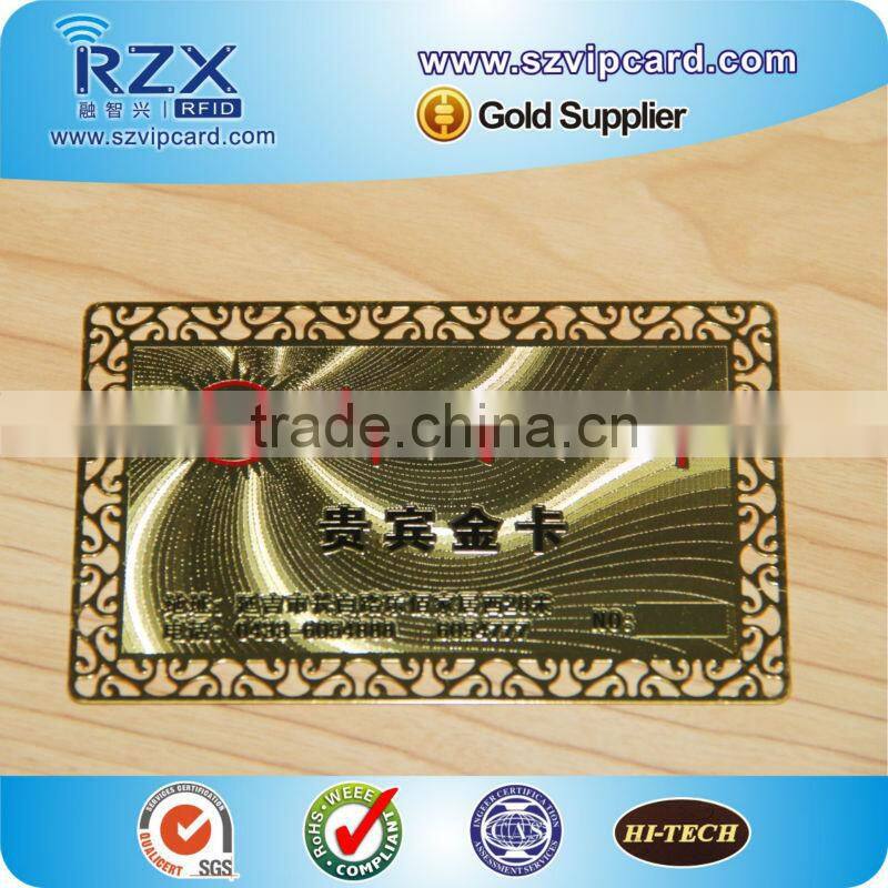 High quality metallic business card with customer design
