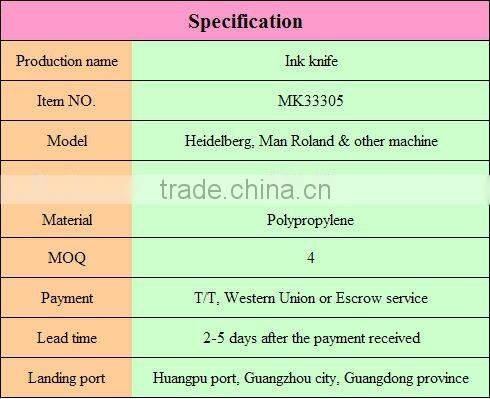Ink Knife MK33305, Heidelberg spare parts, for offset priting machine