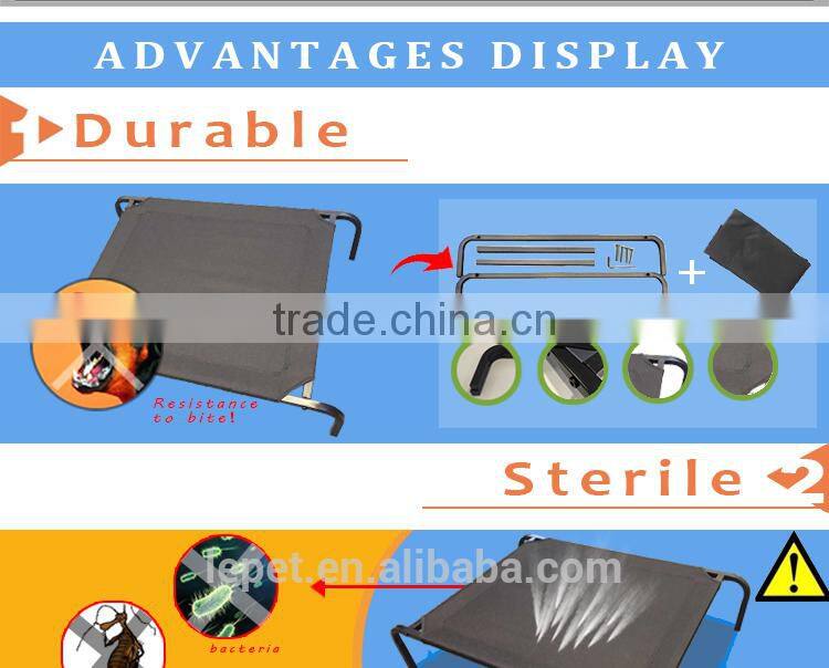 Custom logo Cot Style Dog Bed Elevated Cooling Pet Bed with Replacement Cover