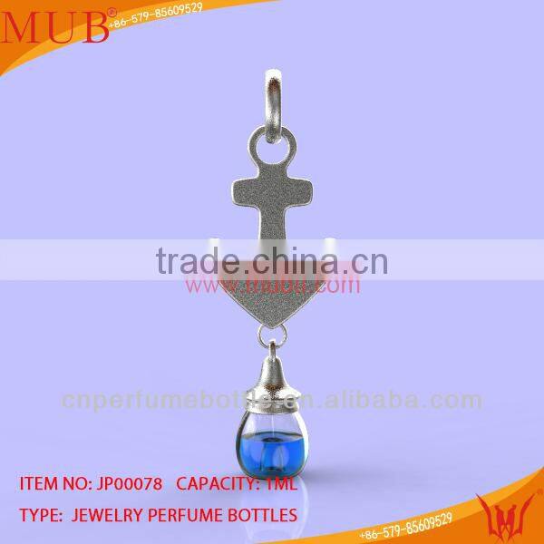 Glass Jewelry Anchor Shape Necklace Glass Bottle