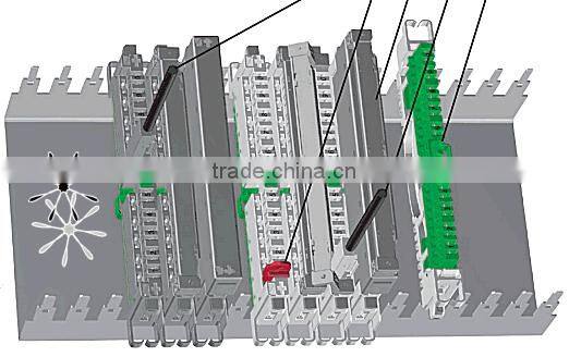LSA 10 pair overvoltage Protection(Protector) Magazine 2 /10, 3 Pole Arrester Magazine