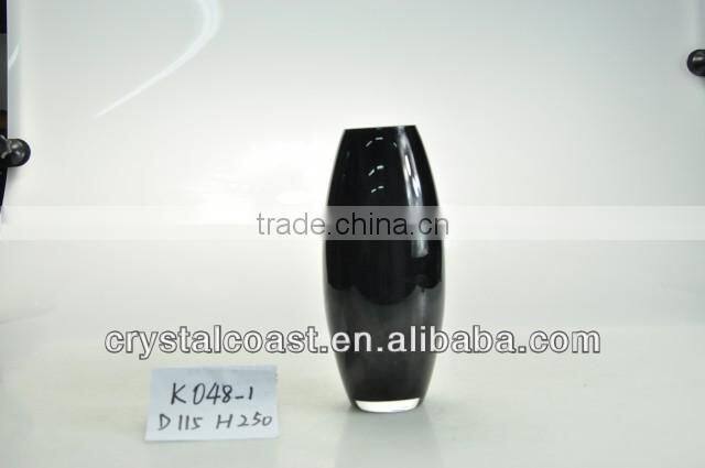 china tulip tall black oval decorative table top grave glass vase;porcelain black ceramic glaze flower vase for funeral