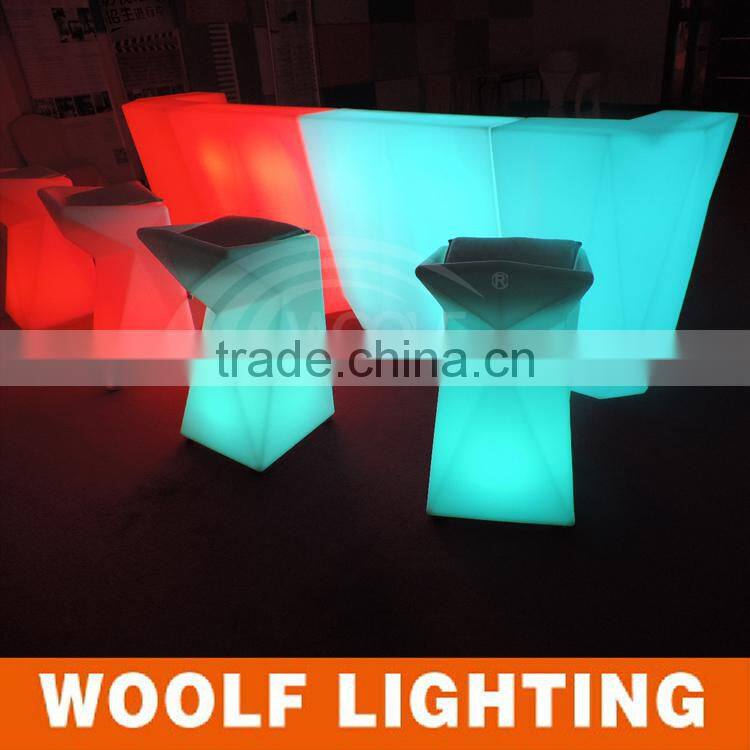 2015 hot !!!RGB Color changing rechargeable outdoor waterproof led bar table