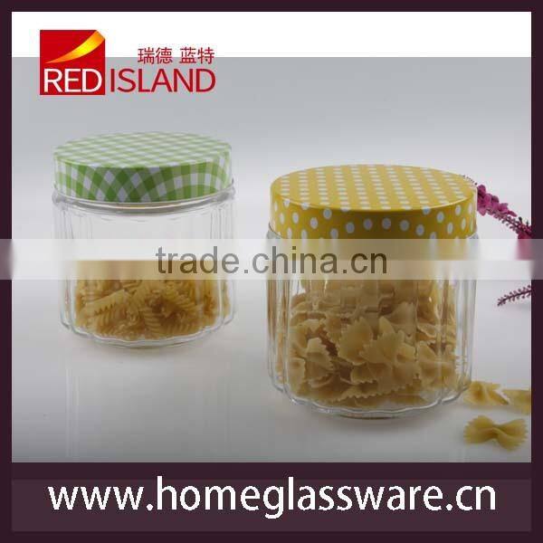 glass candle jars and lids,decorative glass jars and lids,high quality glass storage jar