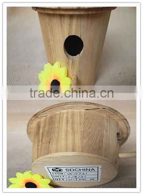 Bird nest basket bird nest wooden bird nest with round wooden window