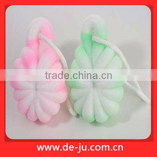 Light Green Flower Petaling Bath Sponge Loofah
