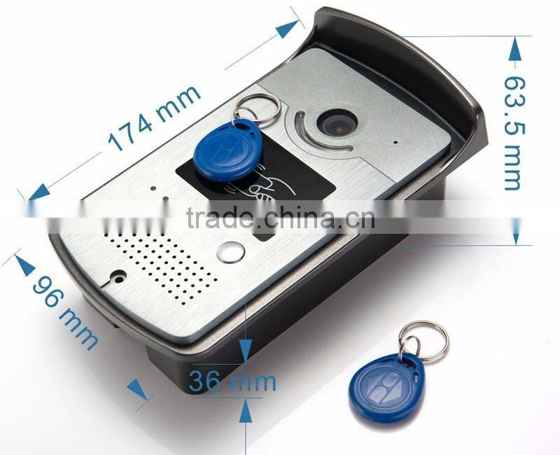 Infrared Nigh Vision Visual Doorbell, Wired Digital 7inch HD Video Intercom Doorbell For Wholesale