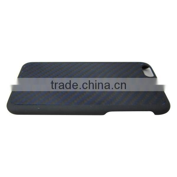 PC bottom diagonal stripes blue carbon fiber mobile phone case for iPhone 6 100% carbon fiber