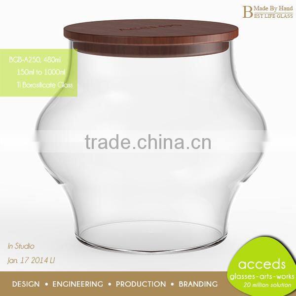 Personalized Home Goods New Sealable Airtight Glass Dessert Jar