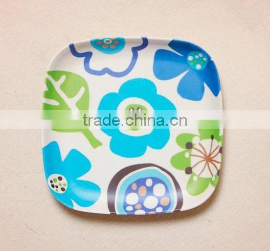 Fruit bamboo fiber eco friendly dinnerware plate dishes, safety food bamboo serving plate