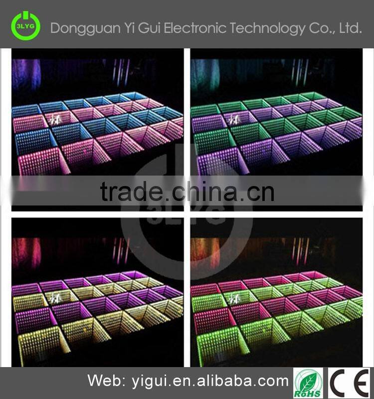 High lumen YG090E led light floor 15w square RGB mixing colorful changing dance floor