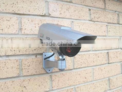 ABS waterproof dummy fake mini wireless bullet camera w/ blinking red LED light for indoor or outdoor use