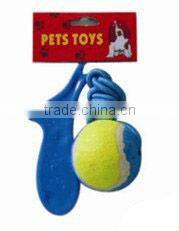 Lovely Cotton Rope Pet Dog Puppy Cat Chews Toy Ring Fetch Play Toys With Ball
