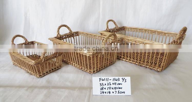 Latest handmade french natural willow bread basket