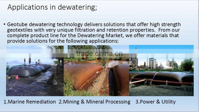 For Cofferdam Construction eco-friendly Geotextile tubes/Dewatering Geotube