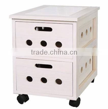 New style high quality and good price wooden cabinet with wheels