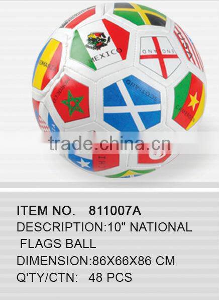 10" National flags ball