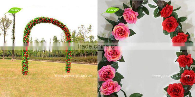 GNW FLV020 Artificial Willow Leaves Vine Garland Silk Material for Bedroom Decoration
