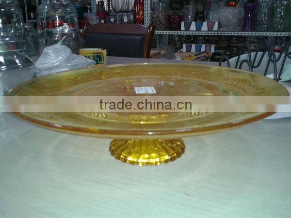 Crystal glass fruit plate glass pearl plate fruit plate fashion