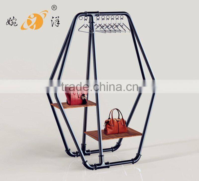 Custom made floor standing clothes hanger hat stand metal clothes display rack