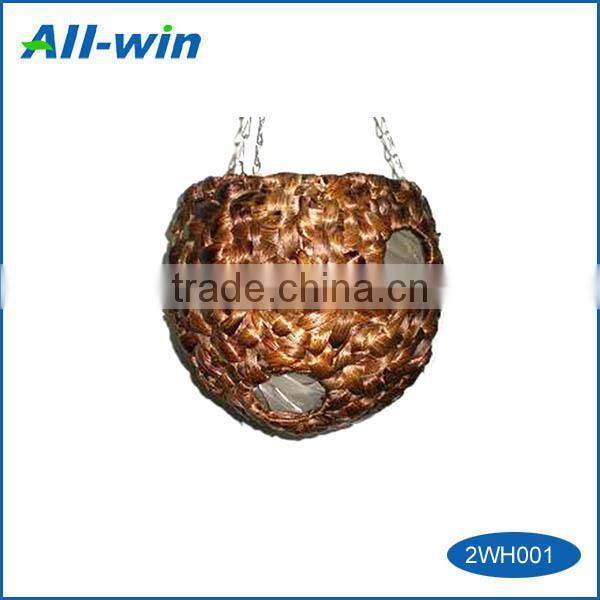 home decorative food storage natural safe 9" water hyacinth hanging ball with planting holes