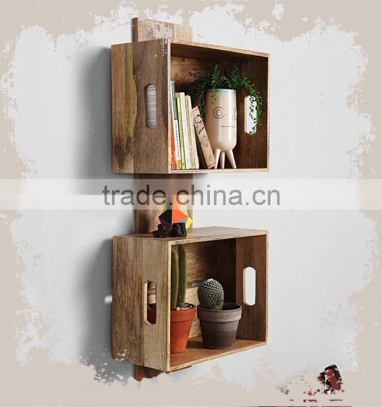 triangle decorative living room wooden wall shelf/bookshelf for home furniture