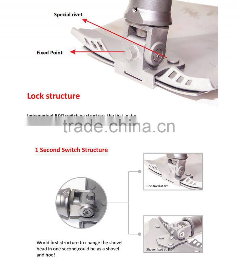 2015 Garden Multifunctional Hand Tool Patent Shovel Hammer Hoe Garden Kit Knife Garden Saw Flashlight Screwdriver Snowfield Tool