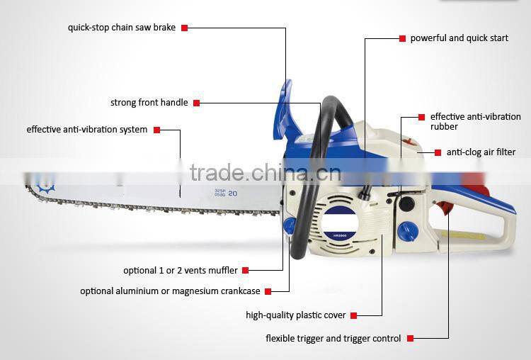 55cc 20" 2300W Gas Saw Tree Cutter CE/GS/EMC/EU2 Approval GW8233