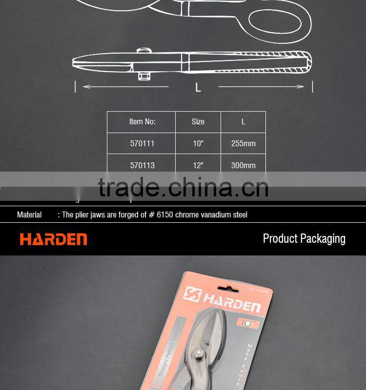 Chrome Vanadium Hand tools Straight Pattern Tinsnips Germany Type Tin Cutter
