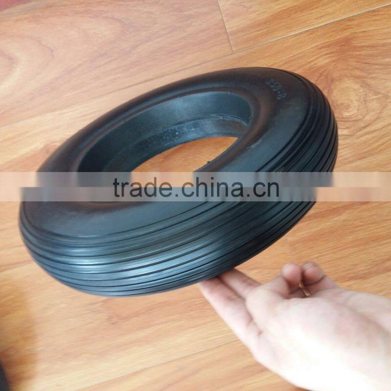14inch 3.50-8 PU foam wheel with steel rim
