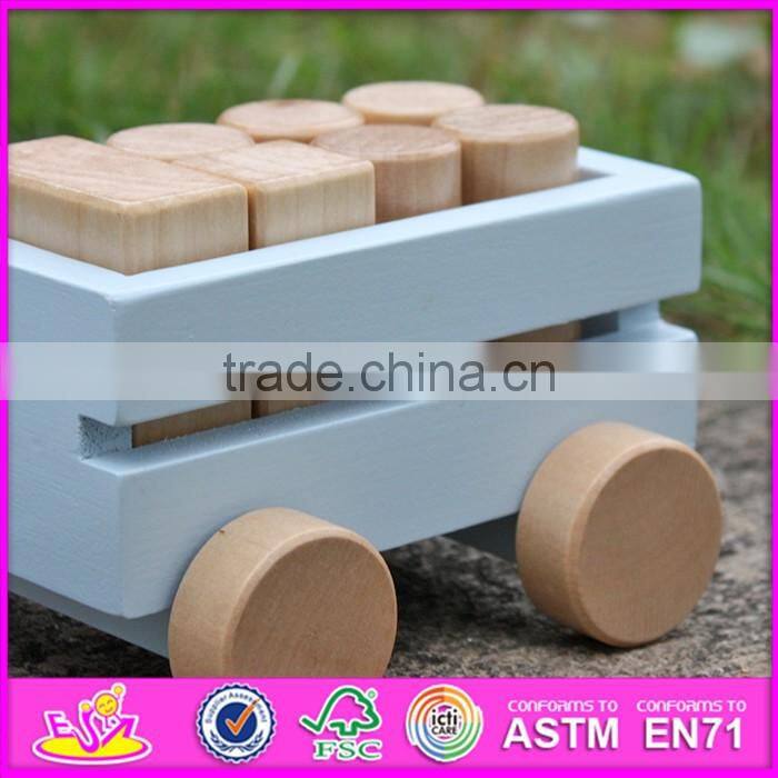 2016 new products wooden train push and pull toys for toddlers W05C075