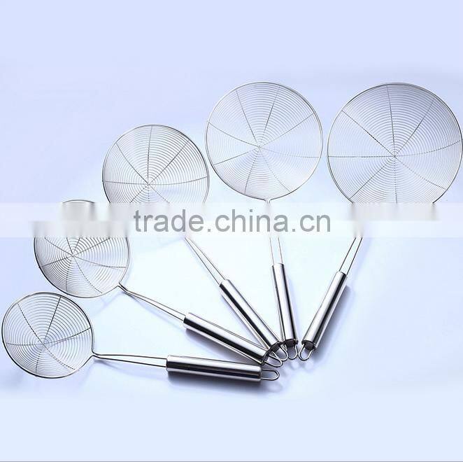 2017 stainless steel colanders/strainers mesh net frying mesh net