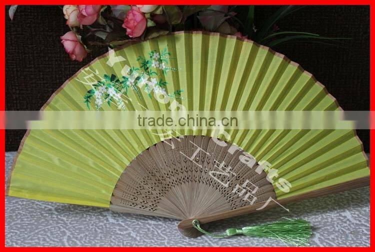 Colorful ladies bamboo fan for gift