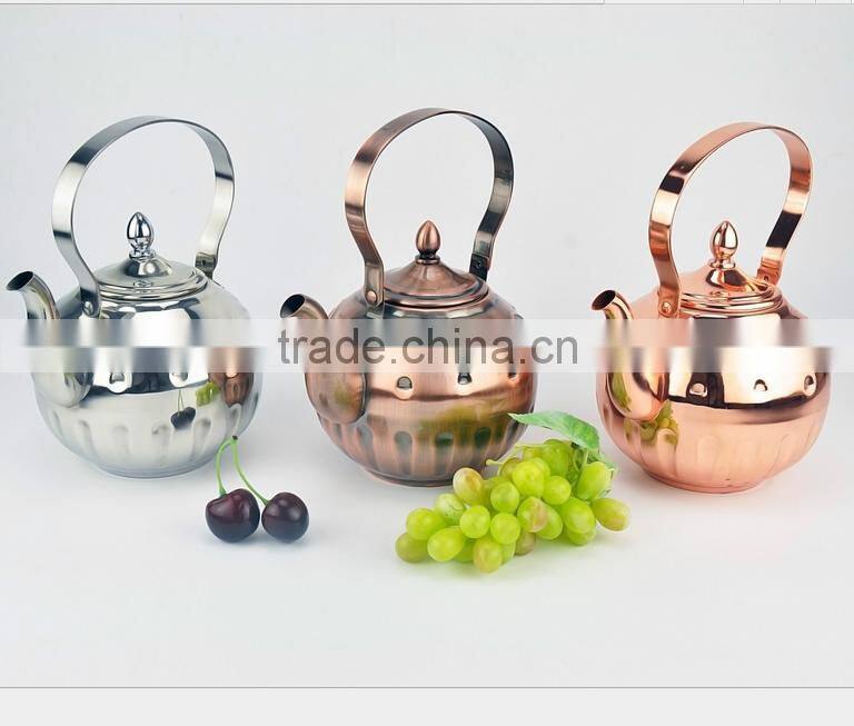 1.5L stainless steel copper kettles sale hot water custom tea kettles