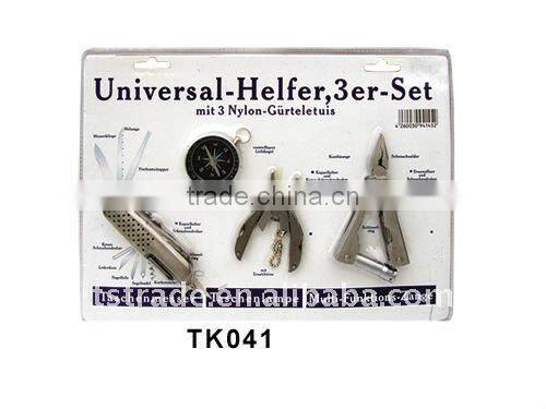 2014 Hardware multi function stainless steel plier hand tools with blister card TK040