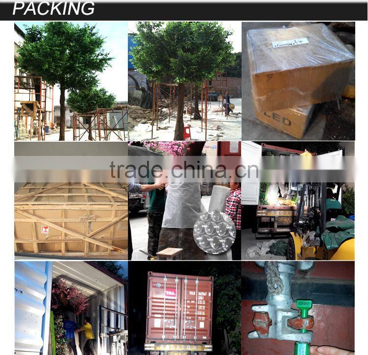 Artificial palm treel and landscaping golden palm tree resort promotion