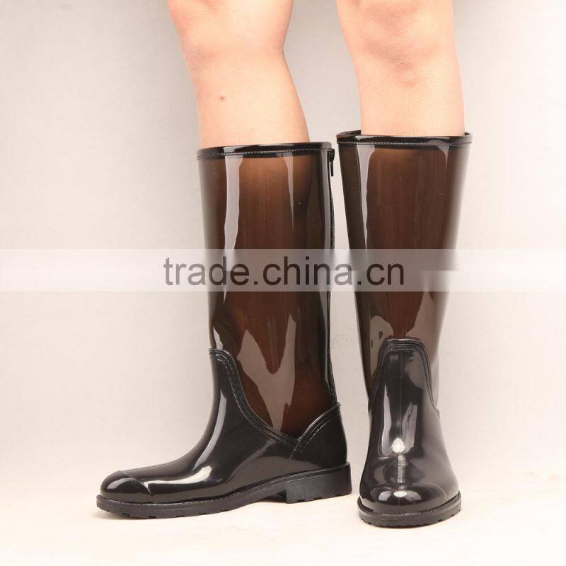 women waterproof transparent new design unique summer spring tall knee high boots