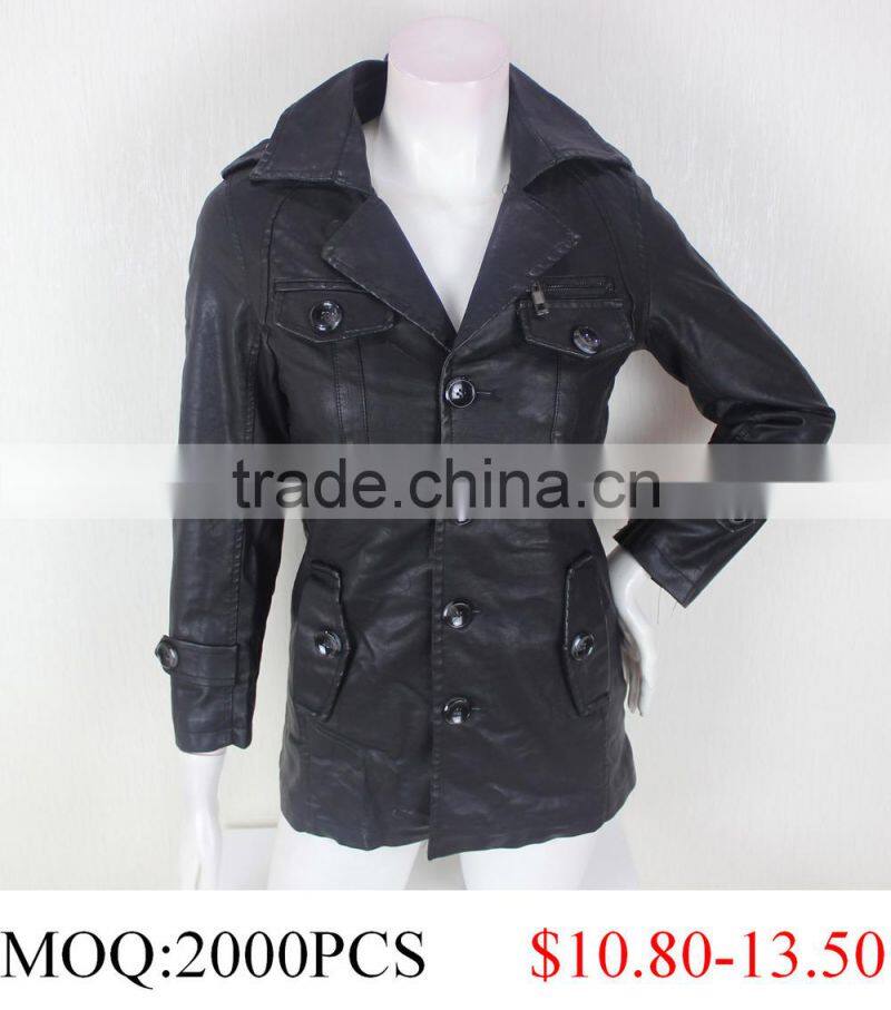 WOmen Leather Duster Coat