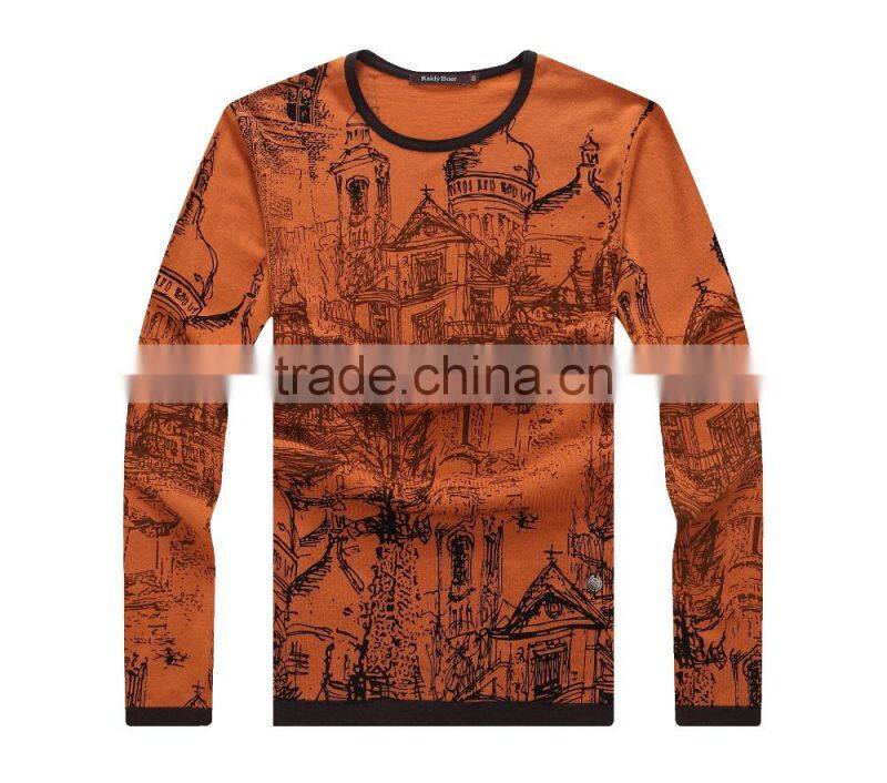 Men's wool and digital printing wholesale sweater