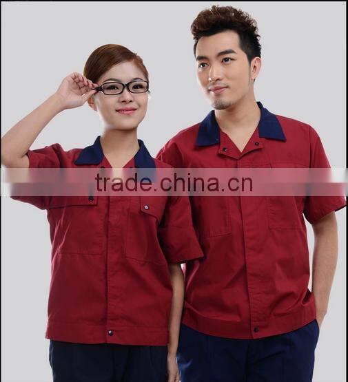 custom antistatic short sleeves workwears uniforms for worker