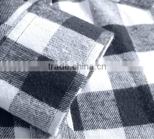 Man flannel shirts casual checks flannel shirts double brushed flannel shirt for man
