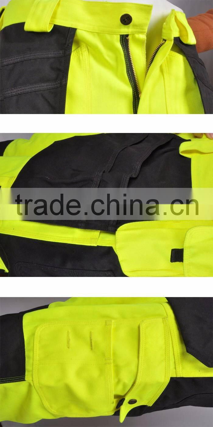 Durable fireproof safety used cargo work pants with knee pad