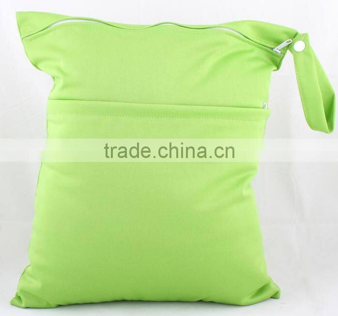 washable and reusable double pocket cloth nappy baby pul wetbag