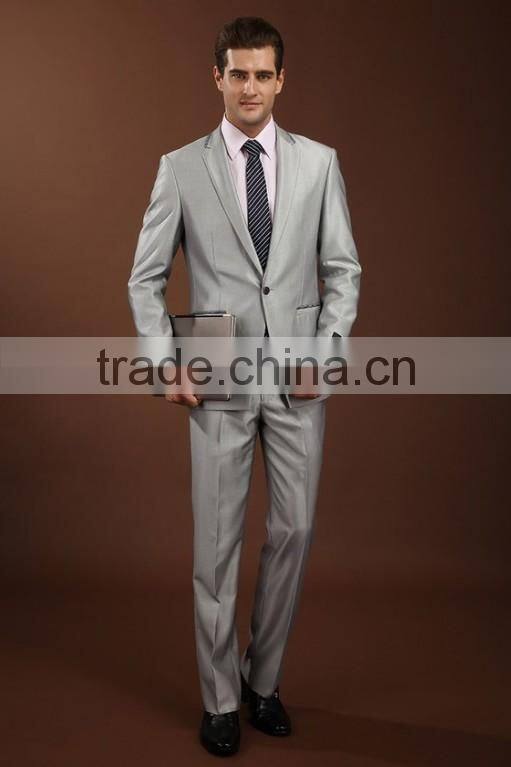 2015 latest design clothing 2 piece coat pant men suit