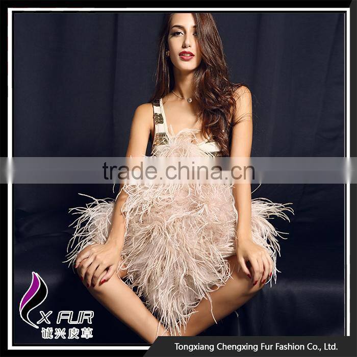 CX-D-106 Decorative Sofa Ostrich Fur Cushion Cover