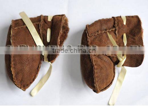 CX-SHOES-01 Genuine Sheared Sheep Leather Child Shoes