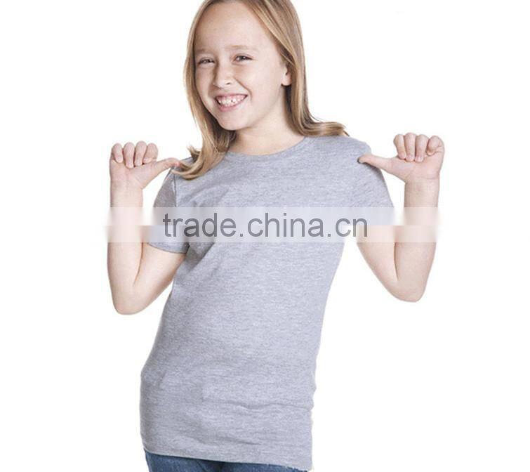 Soft and Breathable Custom 100 Combed Organic Blank Plain Kids T-shirt